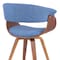 Armen Living Summer Mid-Century Chair in Blue Fabric with Walnut Wood Finish LCSUCHBLUE - alternate 5